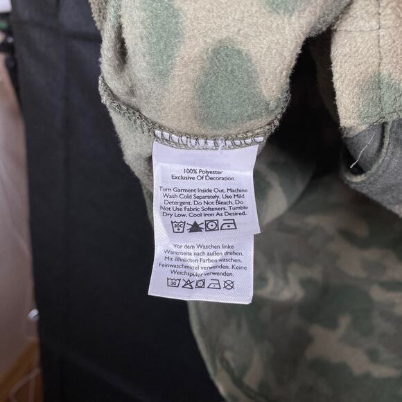 Eddie Bauer Womens Jacket Green Camo Shacket Fleece Pockets Button Up Large - Picture 7 of 16